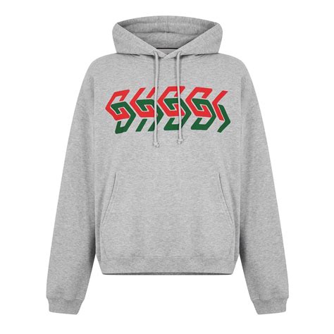 gucci logo hoodie grey